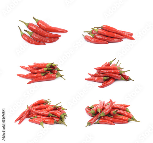 Red italian peppers isolated