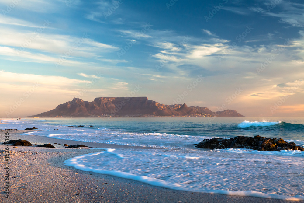 Naklejka premium punkt orientacyjny tabeli górskich w Cape Town Republika Południowej Afryki malowniczych widok z Blouberg
