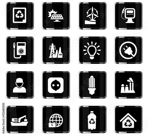 alternative energy icon set