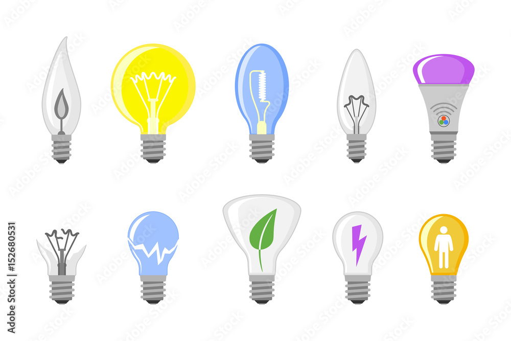 Cartoon lamp light bulb design flat vector illustration electric idea bright graphic solution concept. Cartoon lamp light bulb design flat vector illustration electric idea bright graphic solution concept.