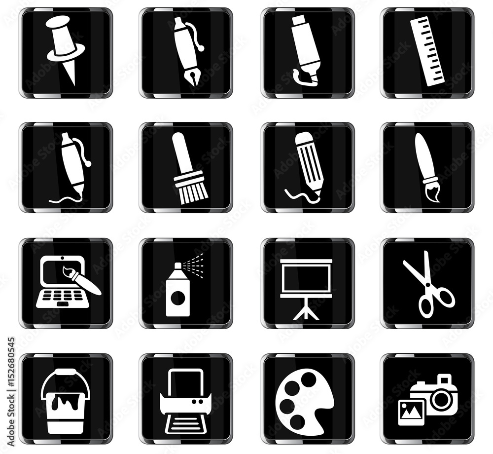 art tools icon set art tools icon set
