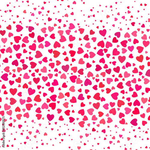 Wallpaper Mural Love romantic background witn colorful hearts,  Valentines day pattern, invitation card design. Torontodigital.ca