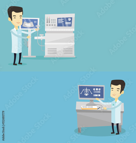 Two medical banners with space for text.