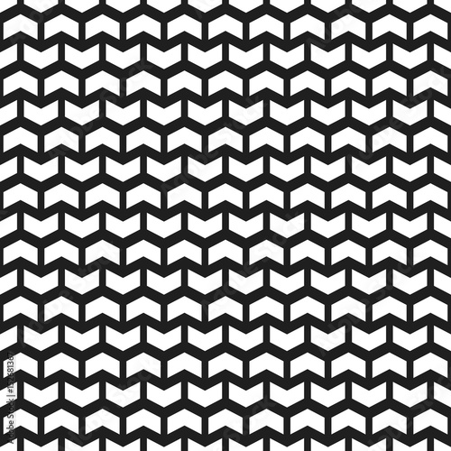 Geometric pattern with white arrows. Geometric modern ornament. Seamless abstract background