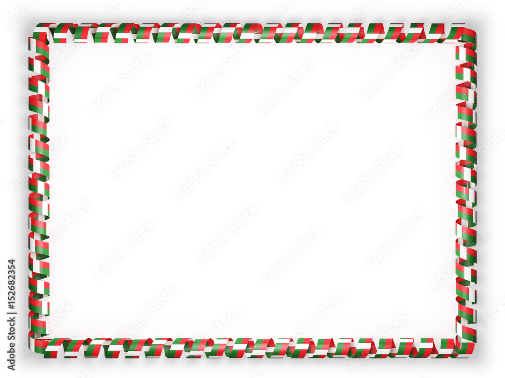 Frame and border of ribbon with the Madagascar flag. 3d illustration Frame and border of ribbon with the Madagascar flag. 3d illustration