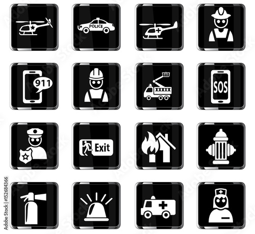 emergency icon set