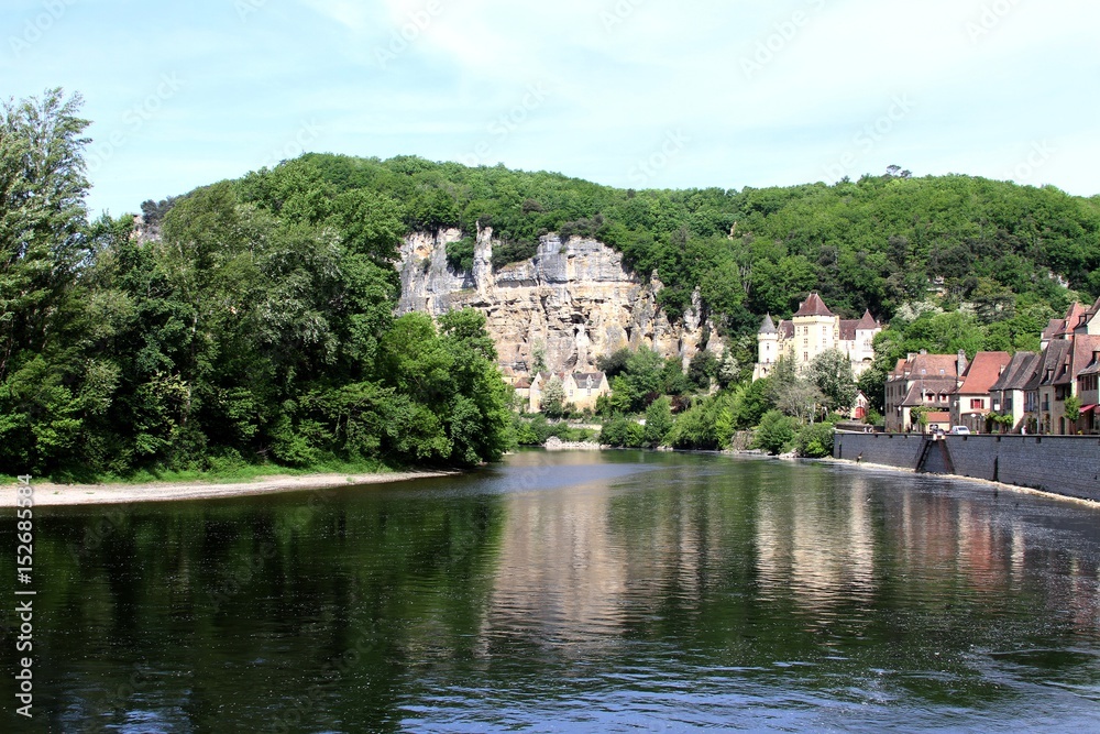 Fototapeta premium La Roque-Gageac,village classé sur la Dordogne,Périgord noir