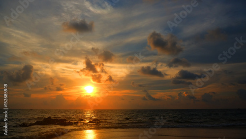 sunset beach, Evening on summer season. © beelaa