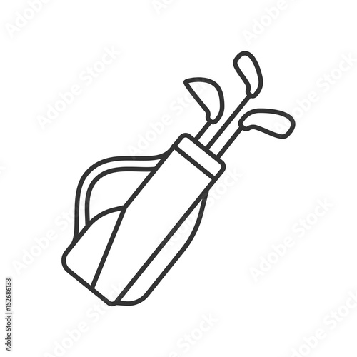 Golf bag linear icon