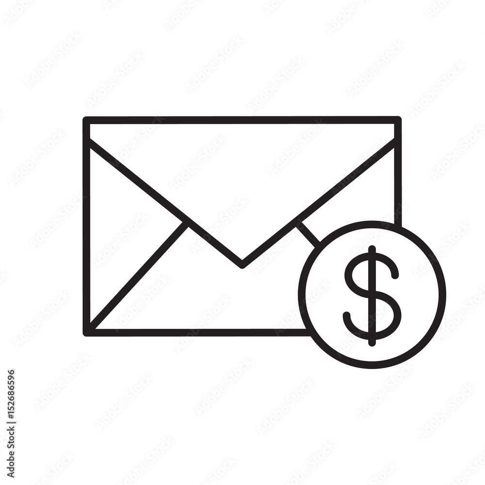 Salary letter linear icon Salary letter linear icon