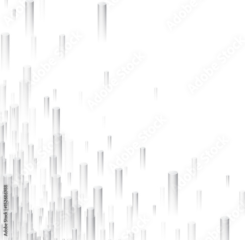 White perspective 3d geometric background.