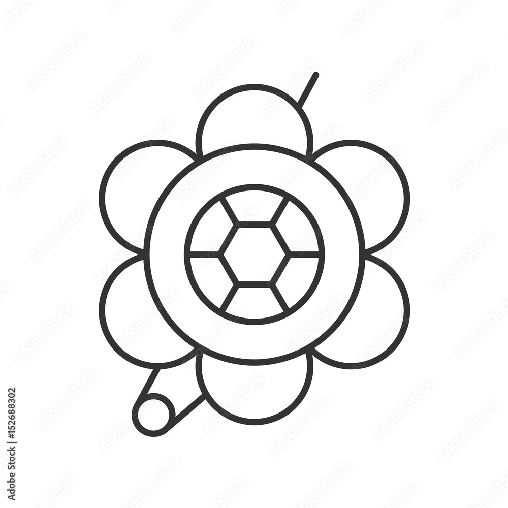 Fototapeta premium Brooch linear icon