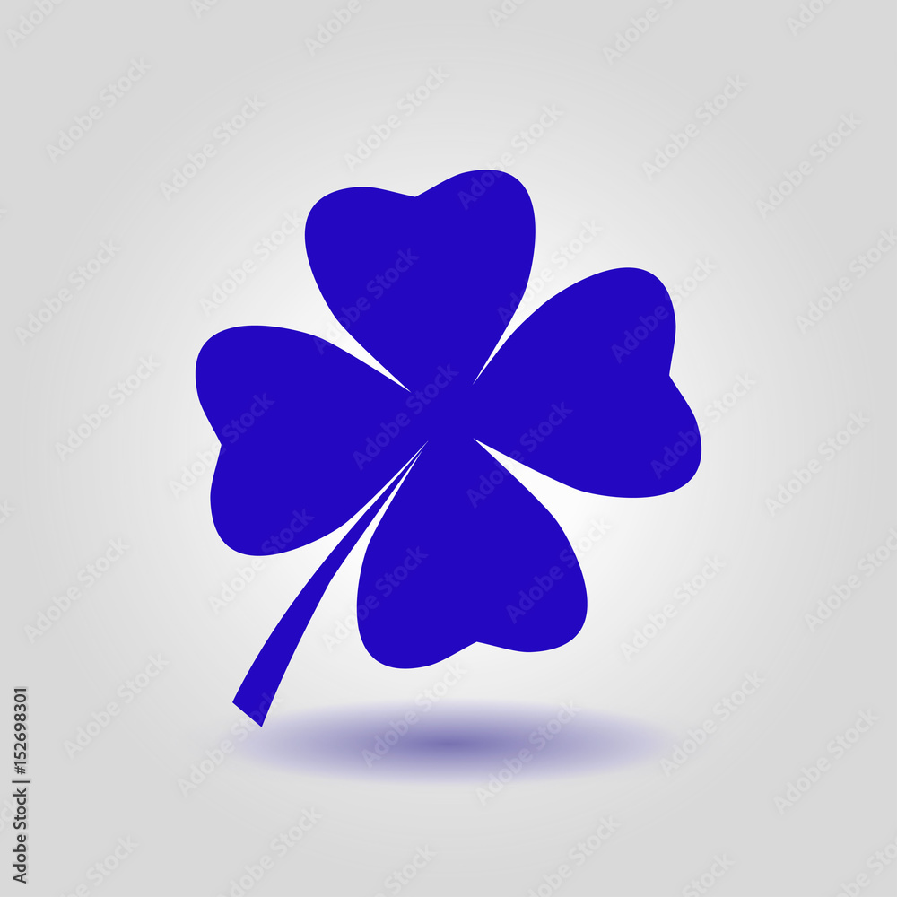 Leaf clover sign icon. Saint patrick symbol. Ecology concept. Flat design style. Leaf clover sign icon. Saint patrick symbol. Ecology concept. Flat design style.