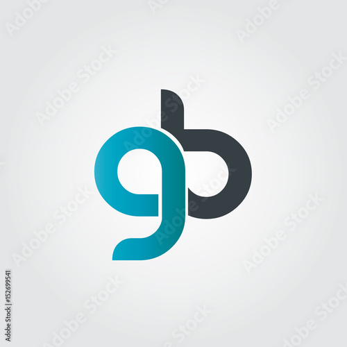 Initial Letter GB Rounded Lowercase Logo
