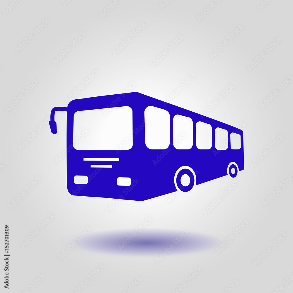 Bus sign icon. Public transport symbol. Flat design style. Bus sign icon. Public transport symbol. Flat design style.