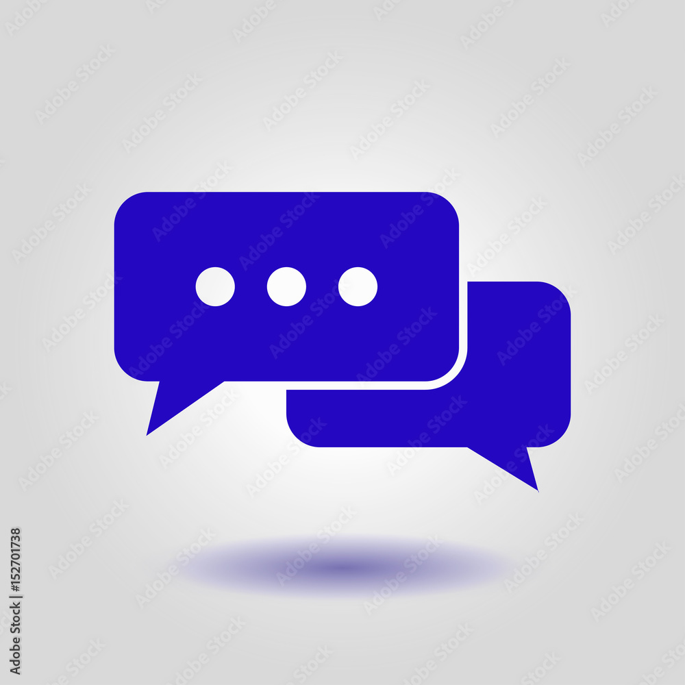 Icon of dialog vector illustration. Flat design style. Icon of dialog vector illustration. Flat design style.