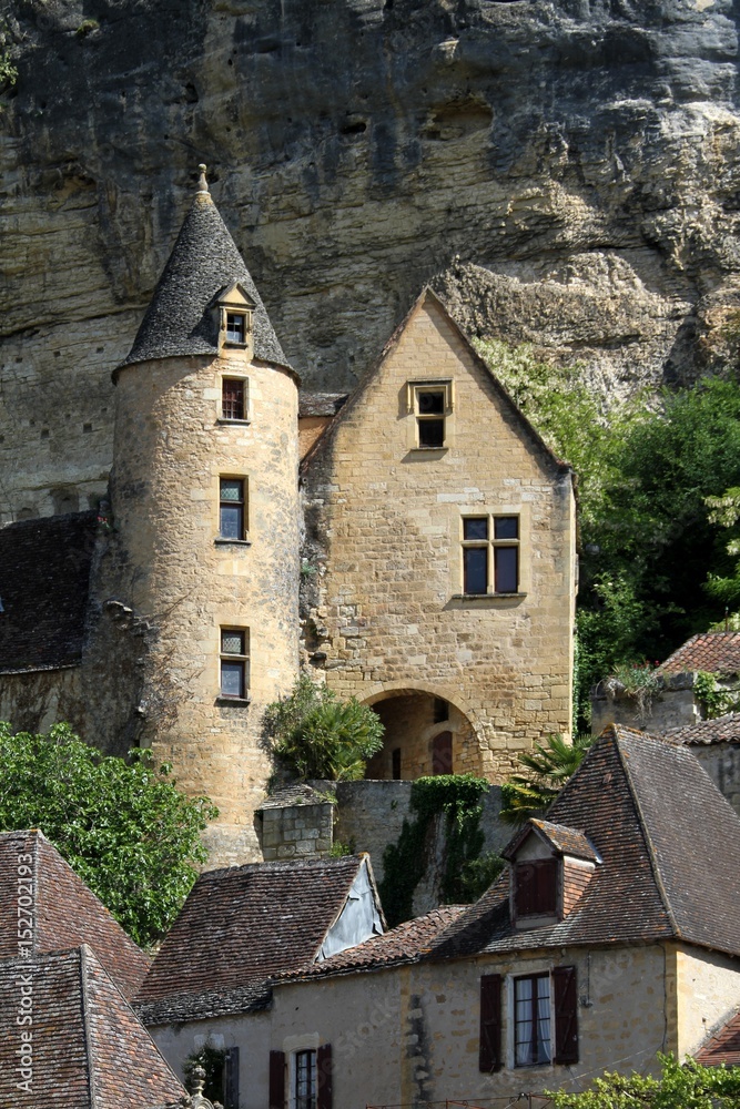 village de la Roque-Gageac sur la Dordogne,pays Sarladais,Périgord noir