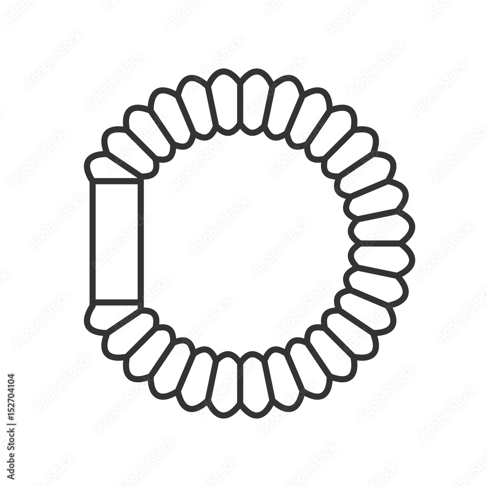 Obraz premium Hair scrunchy linear icon