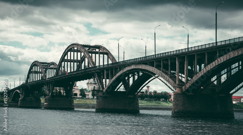motor bridge and transfiguration church rybinsk © JackF
