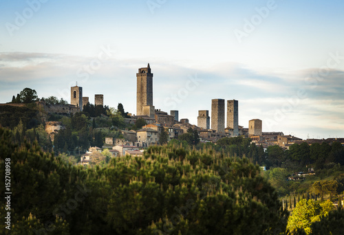 City skyline of San Gimignano  Italy