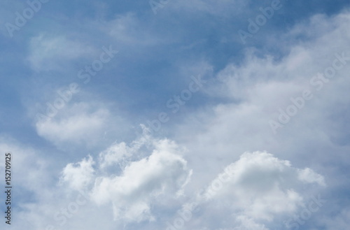 cloudy floating on bright sky in sunny day