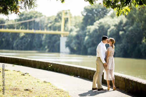 Loving couple in the spring...