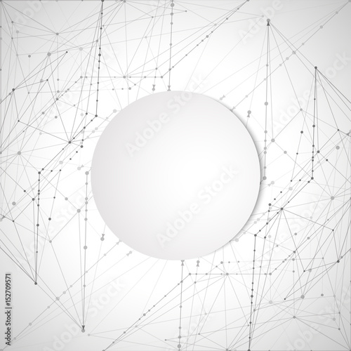 Abstract backgrounds of molecules light gray lines