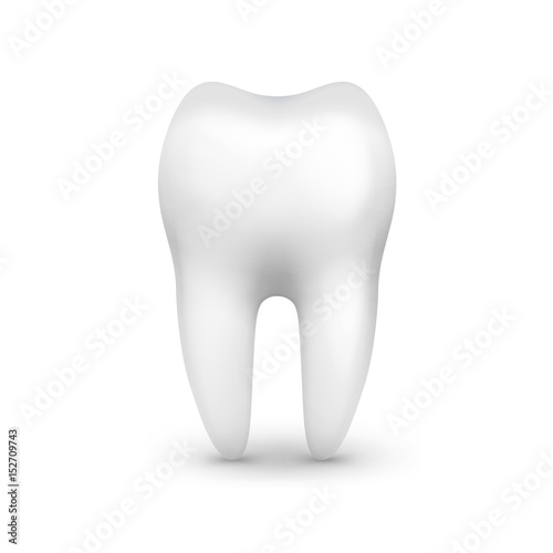 Single white tooth