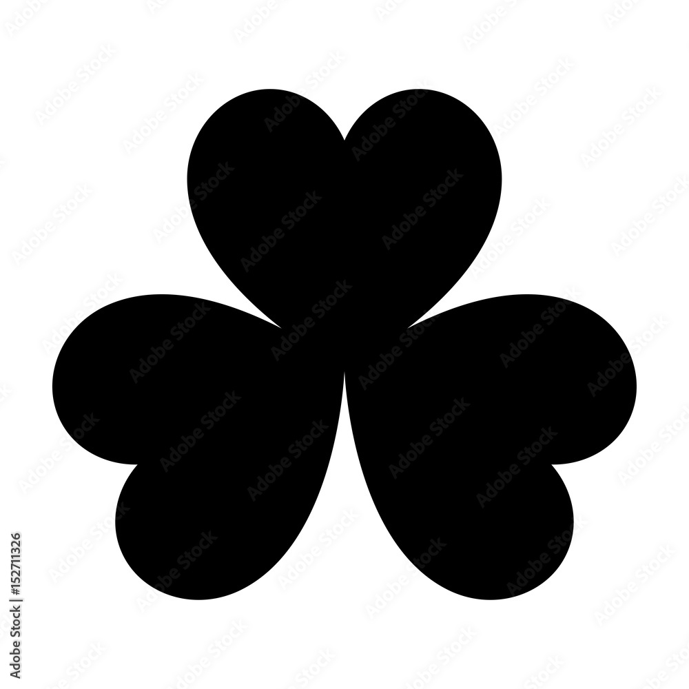 The clover black color icon. The clover black color icon.