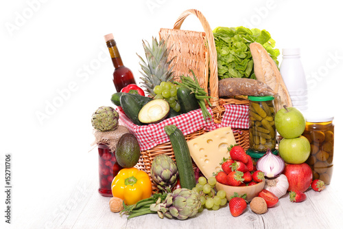 Fototapeta Naklejka Na Ścianę i Meble -  assorted fruit,vegetable and raw food