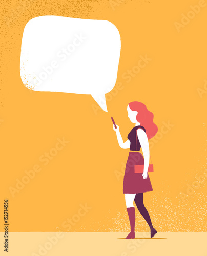 Ragazza che scambia messaggi