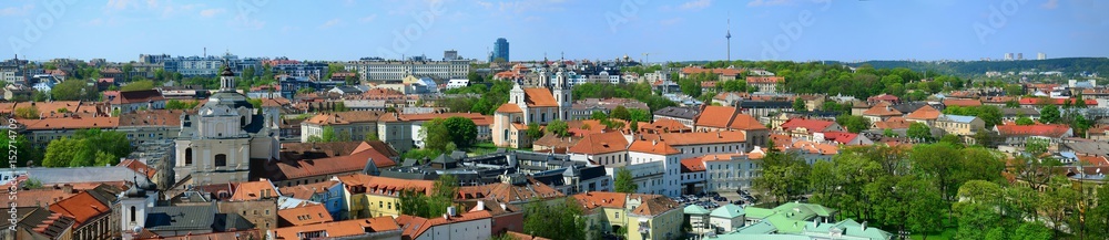  Aerial view to the Vilnius town