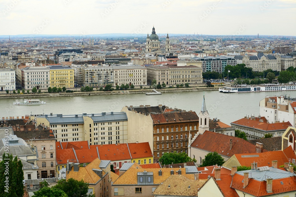 Budapest town view from Fisherman's bastion