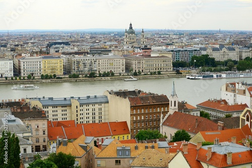 Obraz na płótnie Budapest town view from Fisherman's bastion w salonie