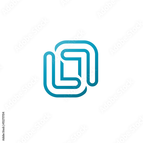 Abstract logo business ,Corporate identity design element. Industry, finance, bank logotype idea. Square group, network integrate, technology interaction concept. 
