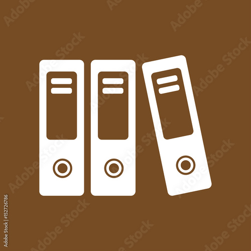 Office folders with papers and documents. Archives folder icon. 