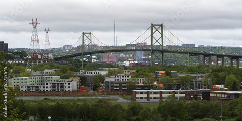 Bridge connecting Dartmouth and Halifax, Nova Scotia, Canada