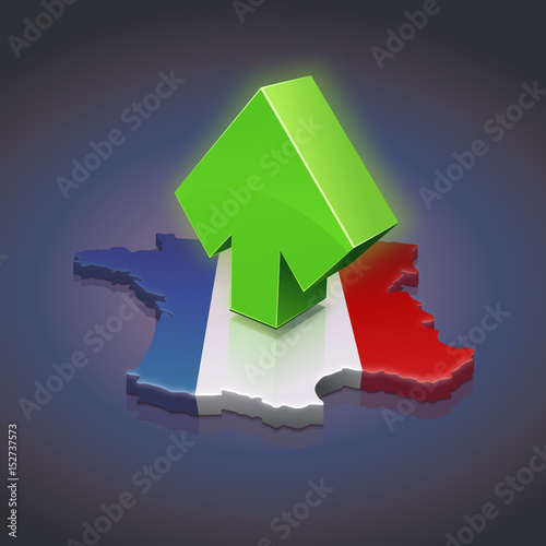 France à la la hausse (fond sombre)