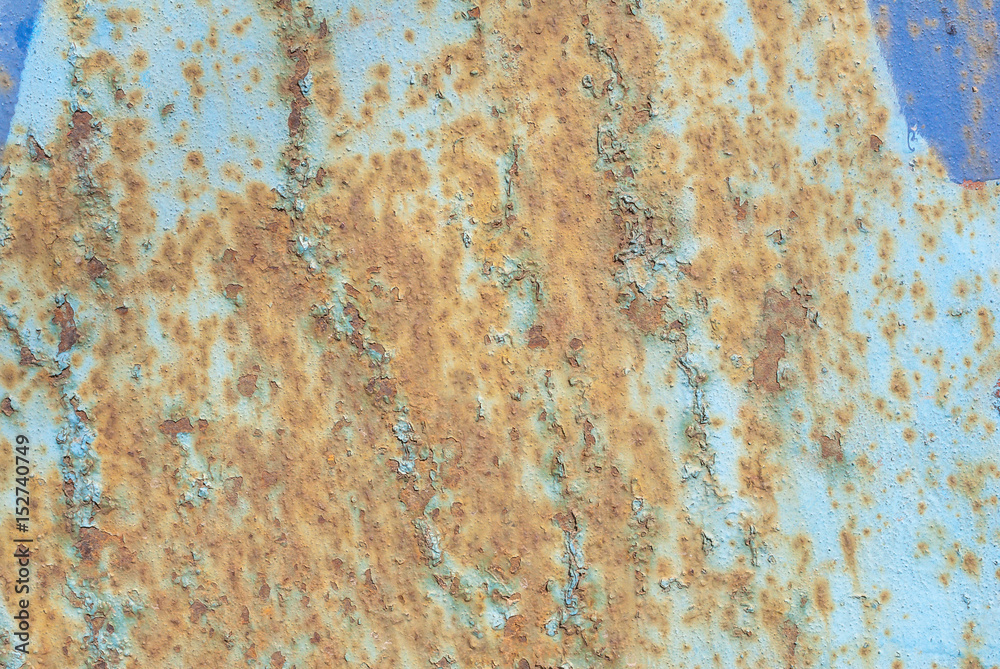 surface of rusty iron with remnants of old paint, grunge metal surface, texture background surface of rusty iron with remnants of old paint, grunge metal surface, texture background