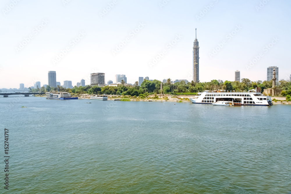 View on modern Cairo from the Nile