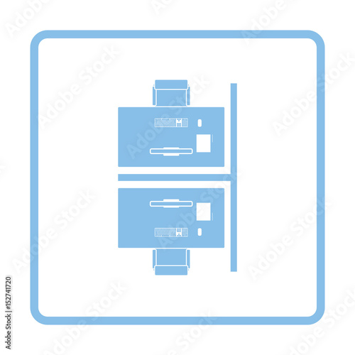 Office table top view icon