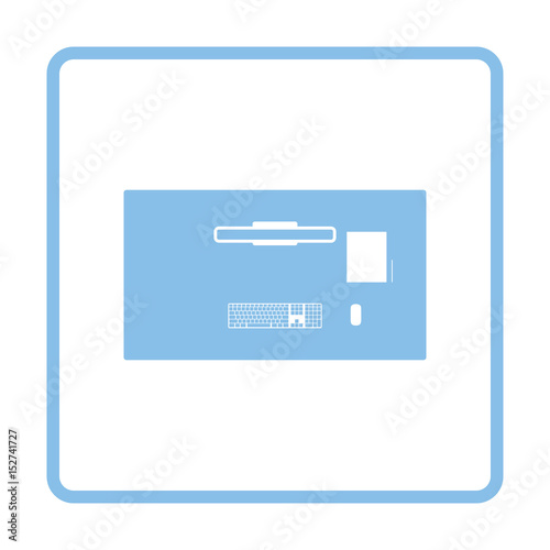 Office table top view icon