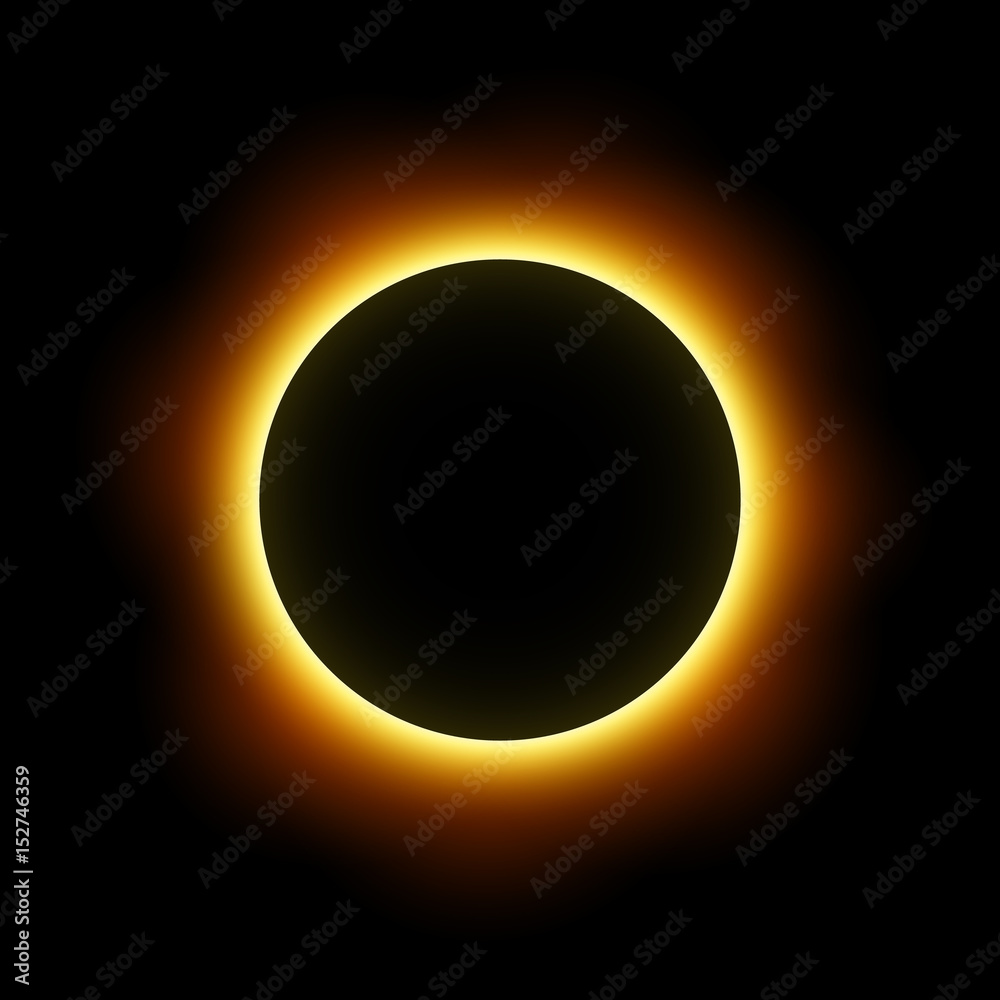 Fototapeta premium Total eclipse of the sun . Vector .