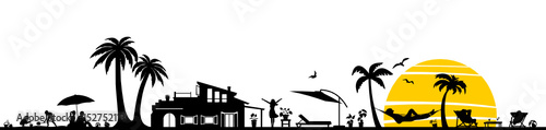 Silhouette Finca am Wasser