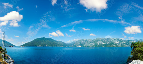 Bay of Kotor summer panorama, Montenegro