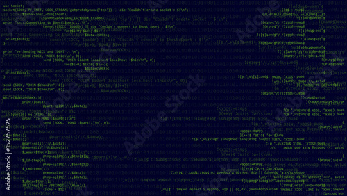 Abstract background with program code. Vector illustration