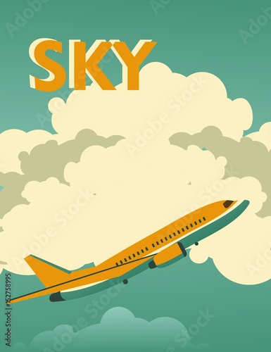 Dekoracja na wymiar  sky-vintage-poster