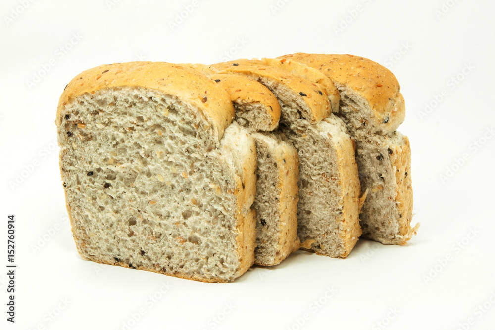 sliced bread isolated on white background sliced bread isolated on white background