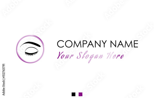 Logo Design Closed Eye in the Circle
