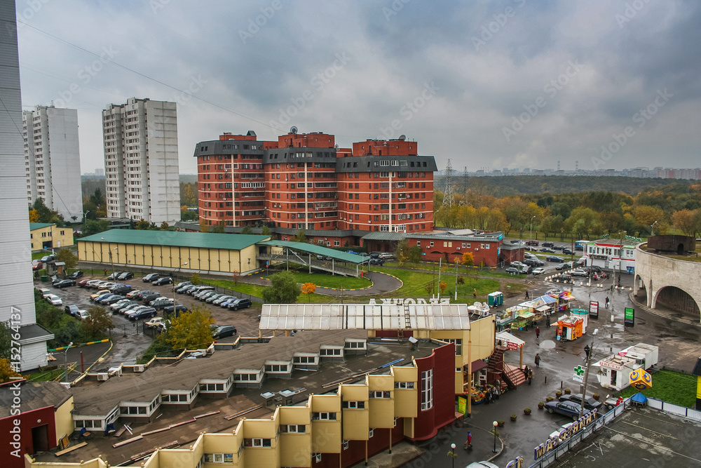 Fototapeta premium Street in the city of Moscow
